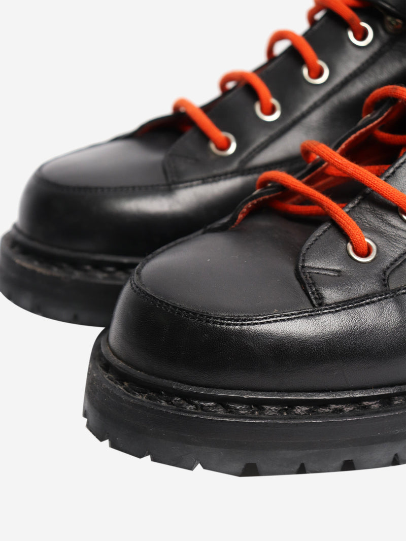 Black leather hiking boots - size EU 38 Boots Hermes 
