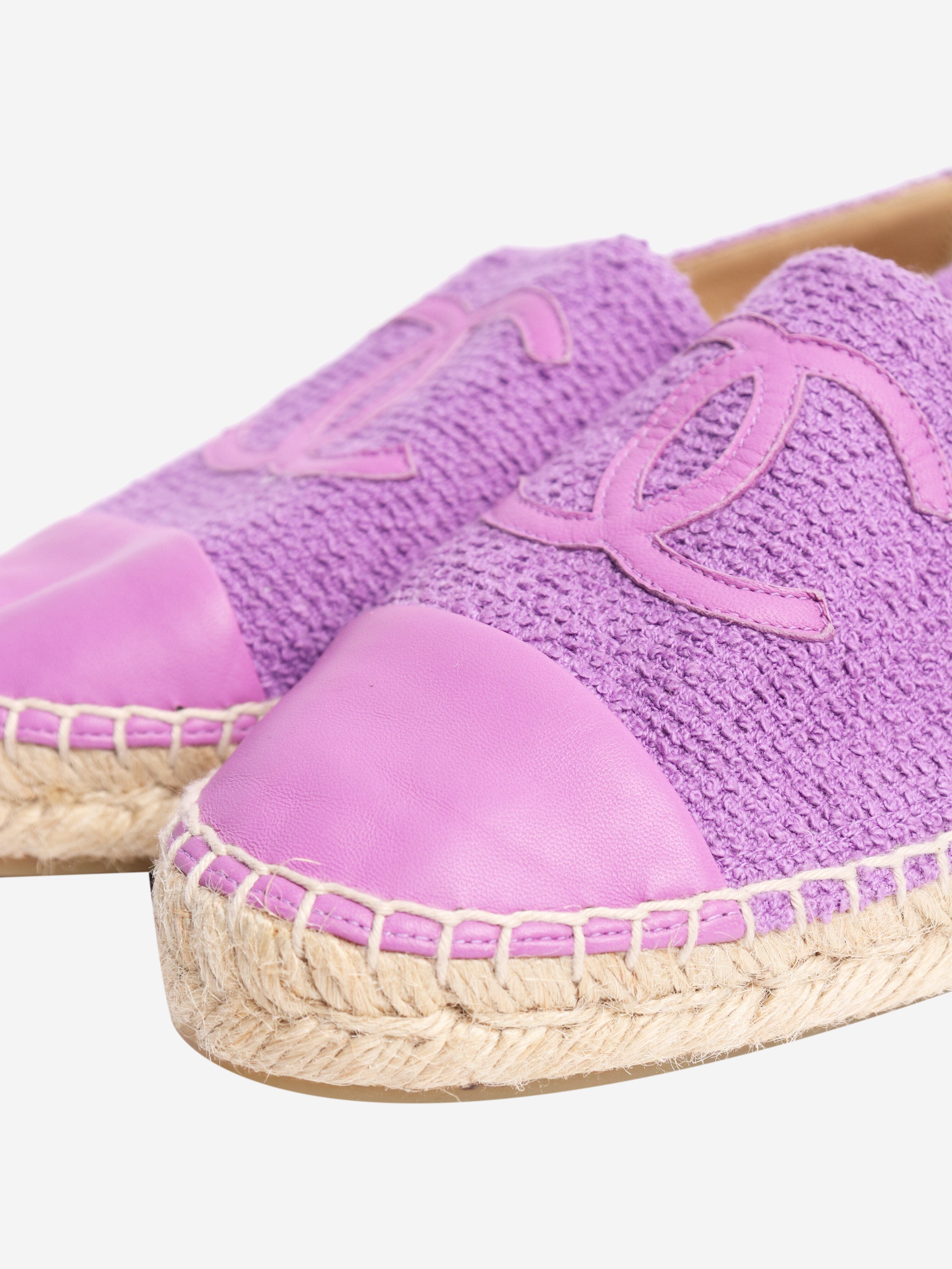 Purple espadrilles - size EU 40 Flat Shoes Chanel 