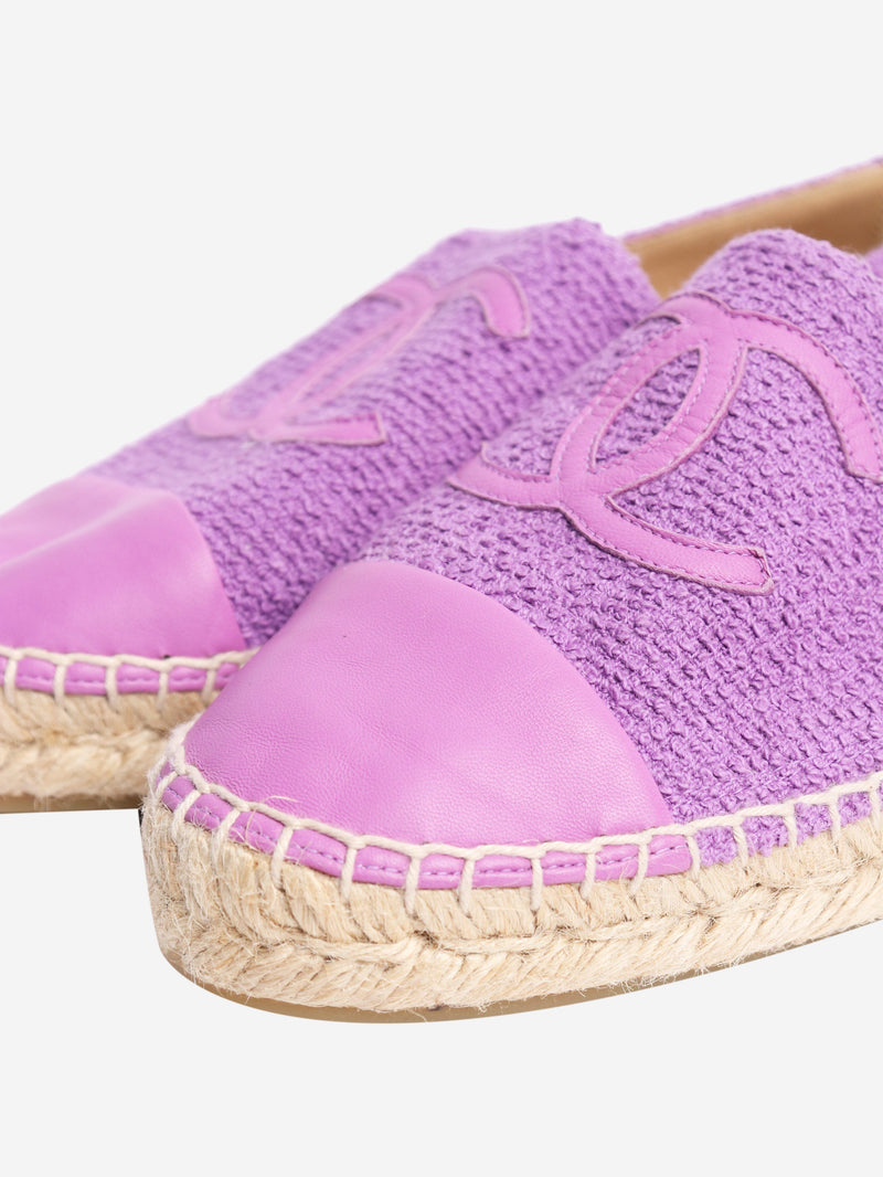 Purple espadrilles - size EU 40 Flat Shoes Chanel 