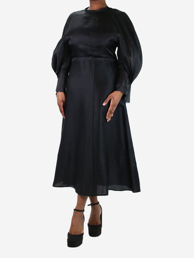 Black open-back midi dress - size UK 12 Dresses Emilia Wickstead 