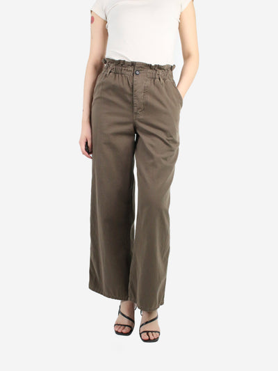 Green cotton trousers - size S Trousers Xirena