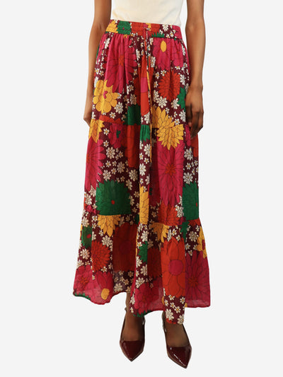 Multicolour floral midi skirt - size S Skirts Dodo Bar Or 