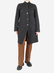 Casey Casey Grey Herringbone coat - size M