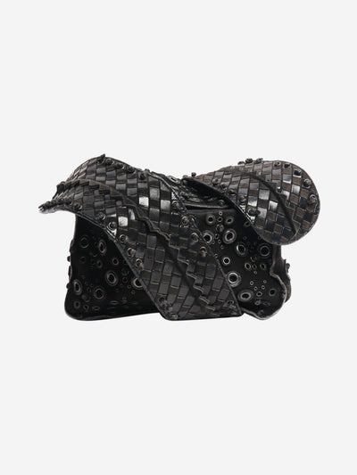 Black suede eyelet shoulder bag Shoulder bags Bottega Veneta 