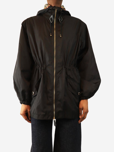 Black hooded windbreaker - size UK 6 Coats & Jackets Burberry 