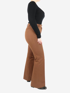 Joseph Brown wide-leg tailored trousers - size UK 12