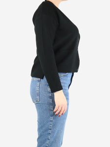 ME+EM Black wool pocket cardigan - size M