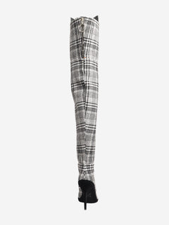 Black tartan knee-high boots - size EU 39 (UK 6) Boots Off White 