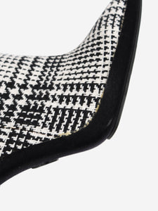 Off White Black tartan knee-high boots - size EU 39 (UK 6)