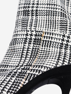 Black tartan knee-high boots - size EU 39 (UK 6) Boots Off White 