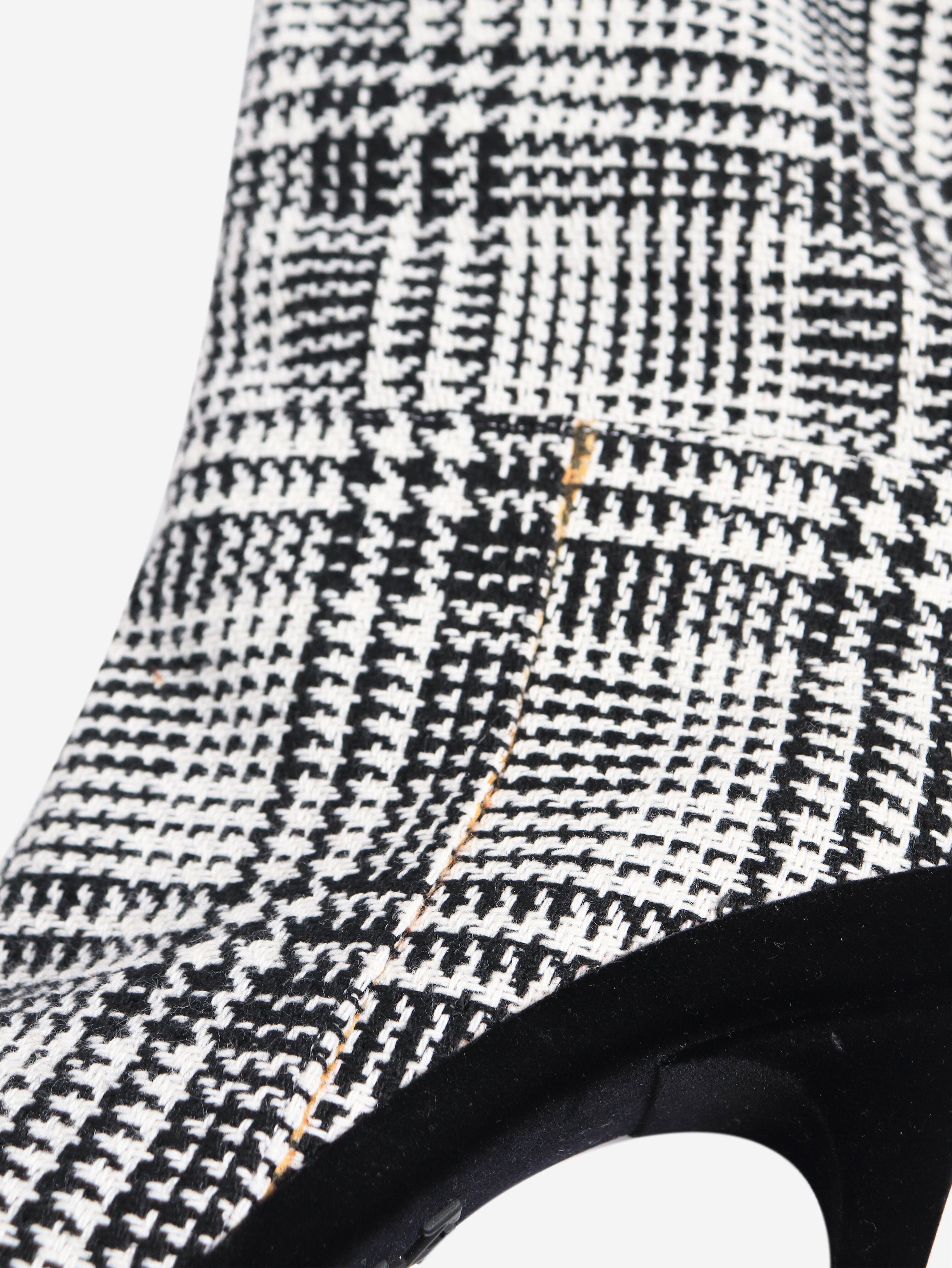 Black tartan knee-high boots - size EU 39 (UK 6) Boots Off White 