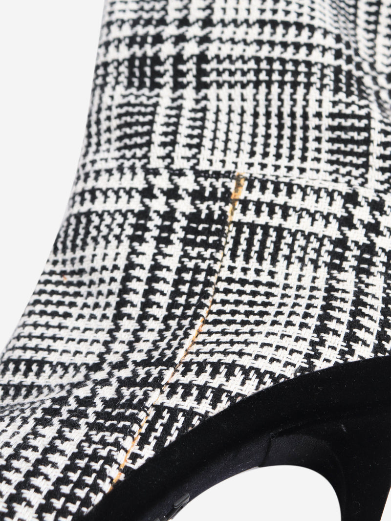 Black tartan knee-high boots - size EU 39 (UK 6) Boots Off White 