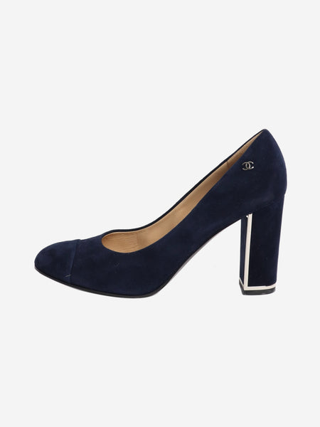 Navy suede pumps - size EU 39.5 product image