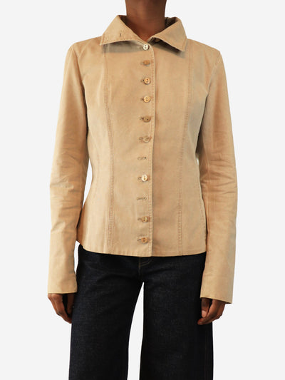 Spring 2020 beige button-up utility jacket - size UK 12 Coats & Jackets Chanel 