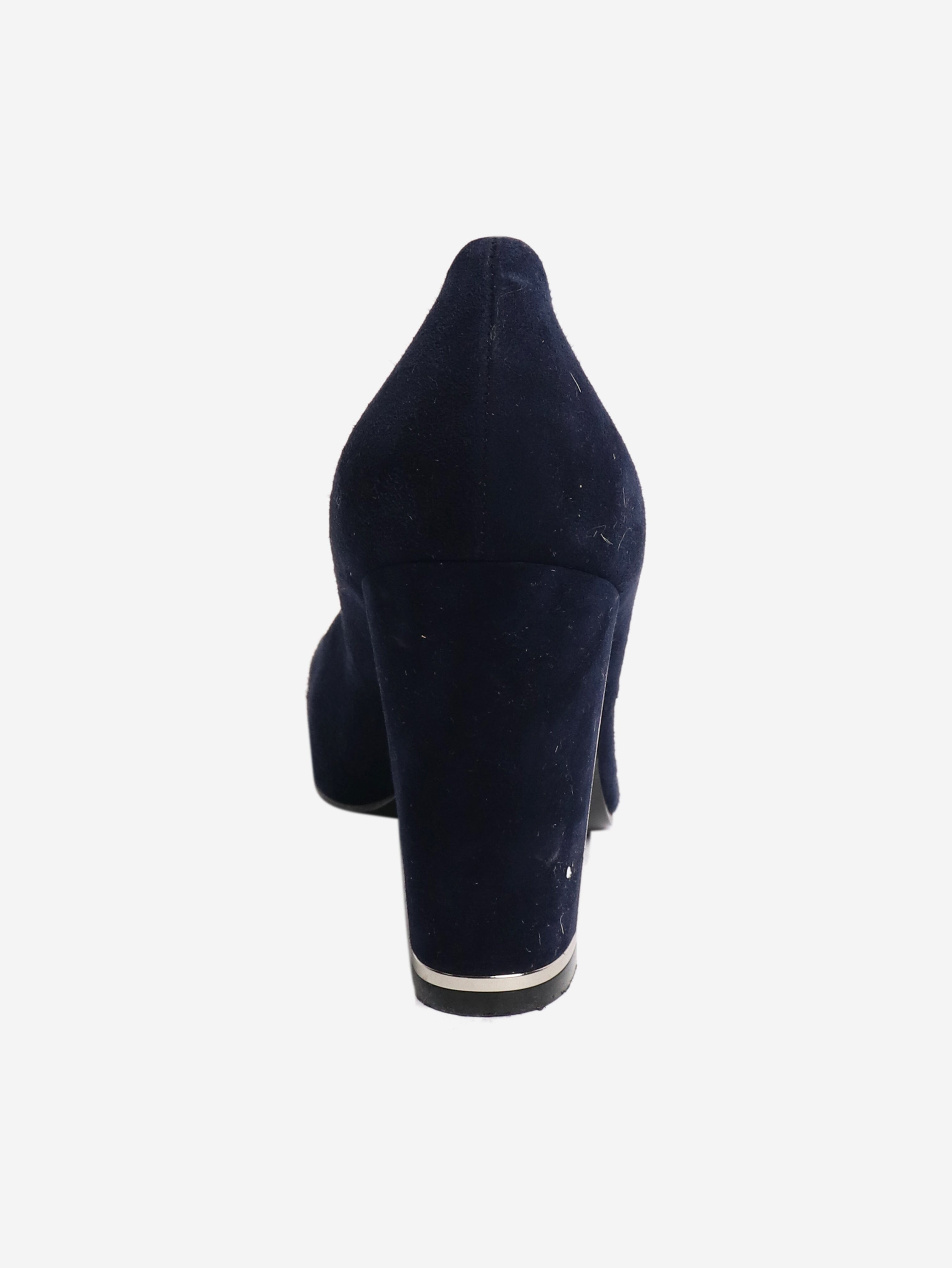 Navy suede pumps - size EU 39.5 Heels Chanel 