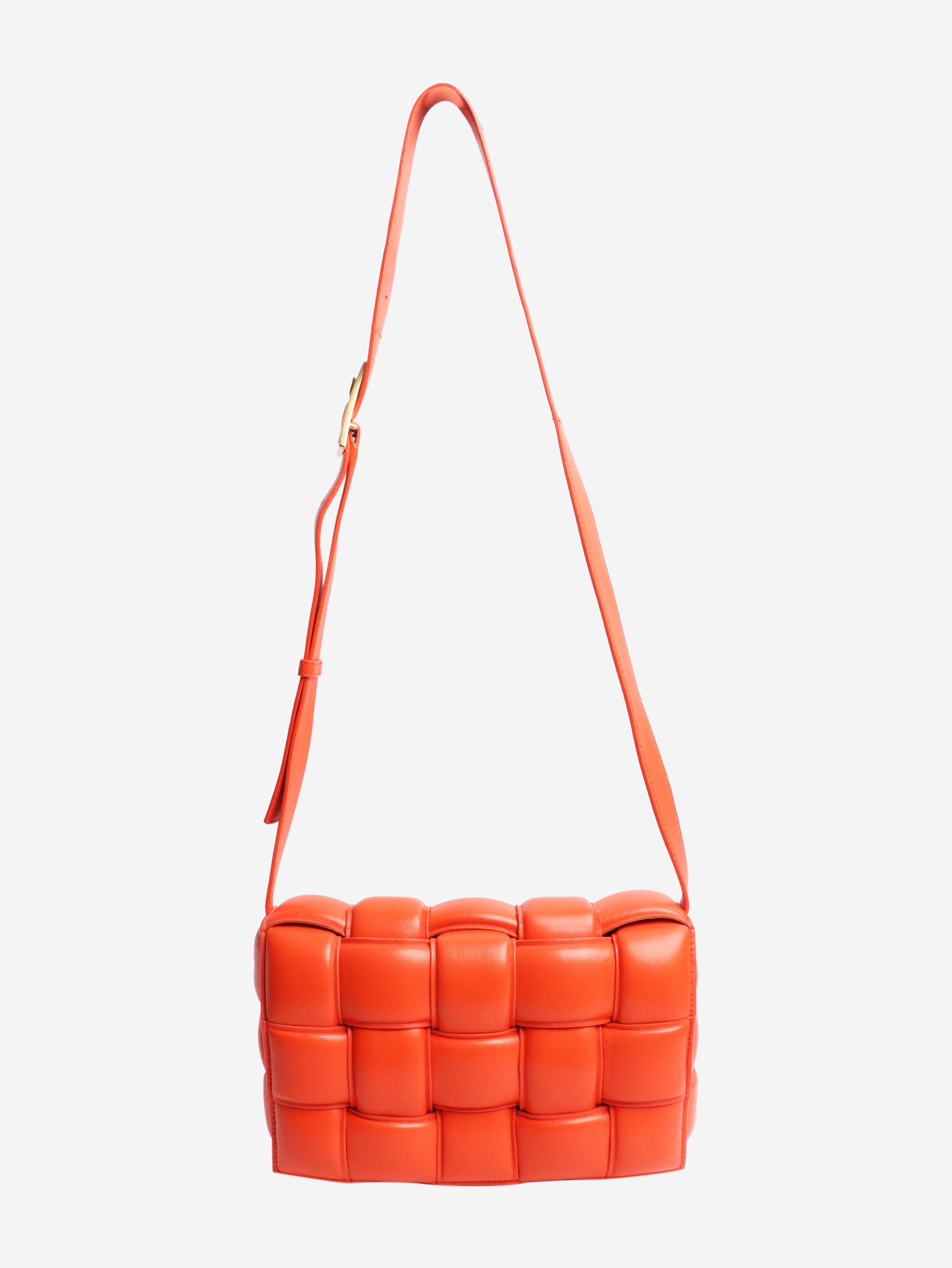 Bottega Veneta Orange padded Cassette crossbody bag Shoulder bags Bottega Veneta 