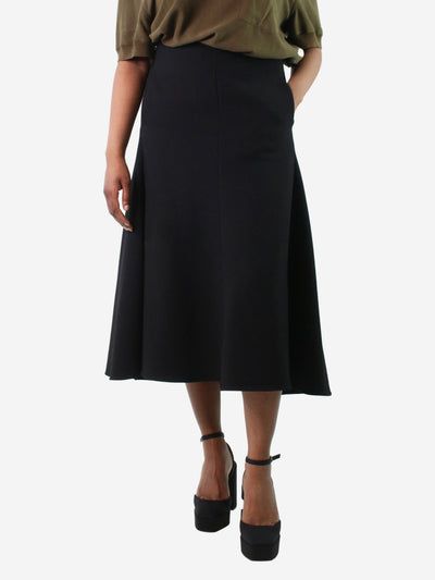 Black A-line midi skirt - size FR 42 Skirts Celine 