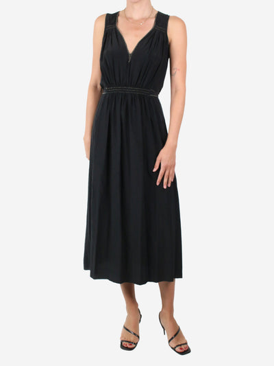 Black sleeveless v-neck midi dress - size UK 6 Dresses Forte Forte 
