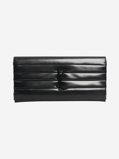 Black pleated leather clutch Clutch bags Saint Laurent 