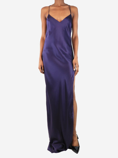 The Sei Purple silk dress with slit - size UK 6 Dresses The Sei 