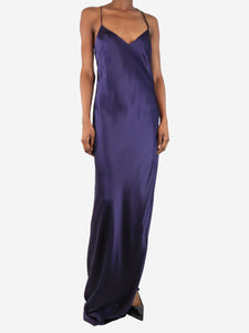 The Sei The Sei Purple silk dress with slit - size UK 6