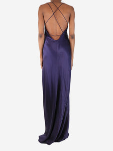 The Sei The Sei Purple silk dress with slit - size UK 6