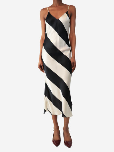 Black and white striped slip dress - size UK 8 Dresses Dodo Bar Or 