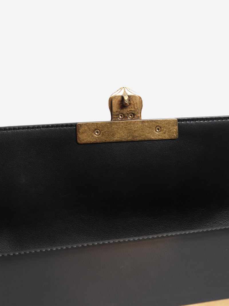 Black bejewelled Future leather chain shoulder bag Shoulder bags Gucci 
