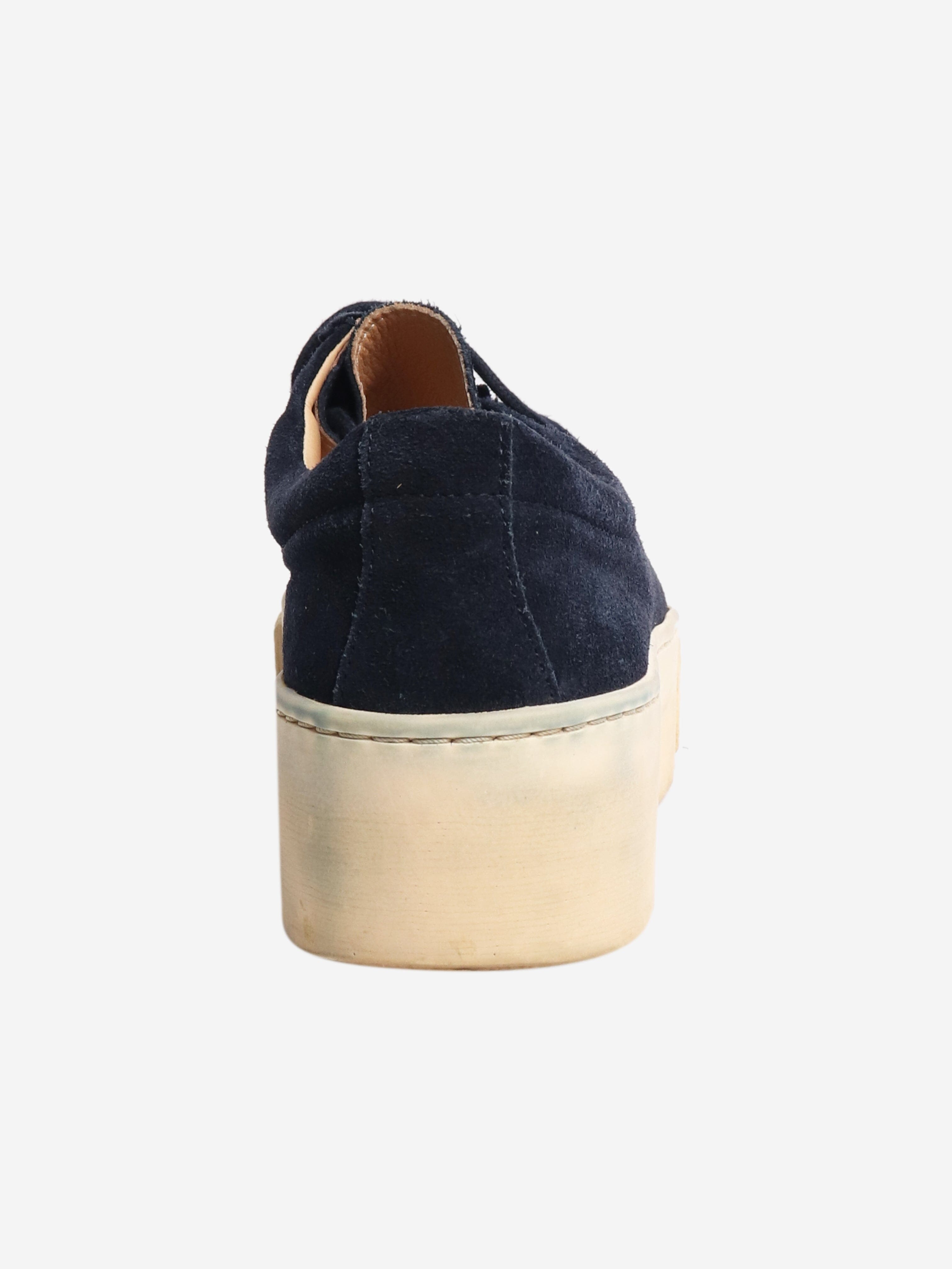Navy suede platform shoes - size EU 38 Flat Shoes Gabriela Hearst 