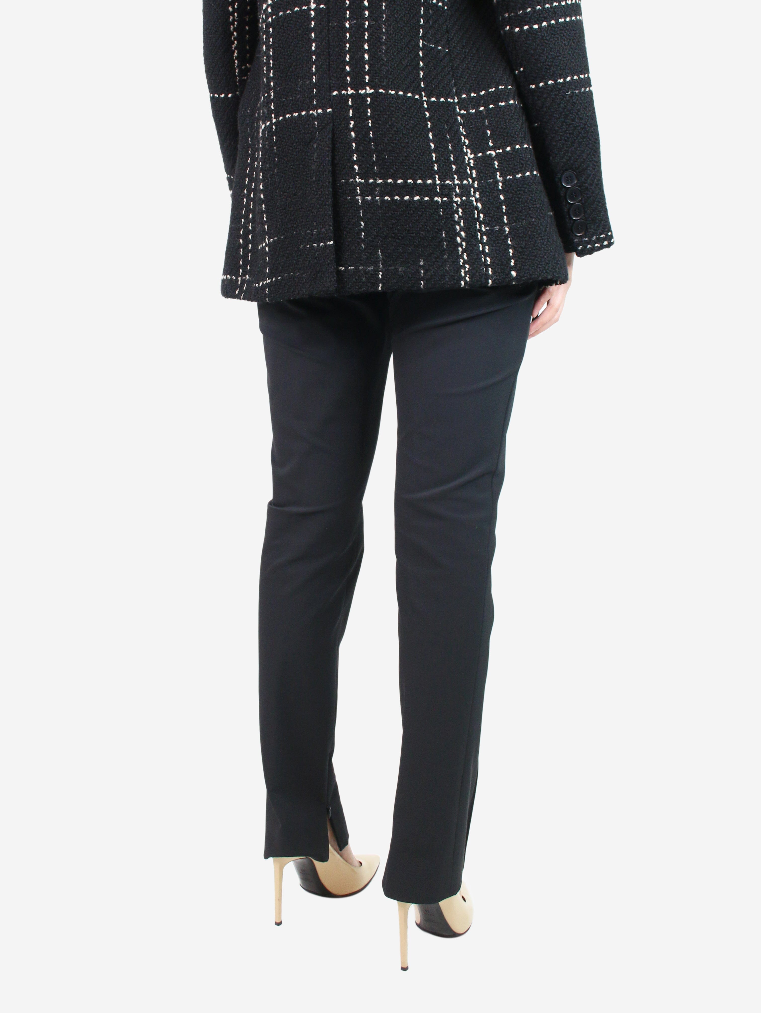 Black tailored trousers with belt and side-slit - size UK 10 Trousers Bottega Veneta 