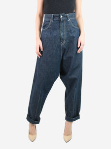Y's Blue drop-crotch jeans - size UK 10