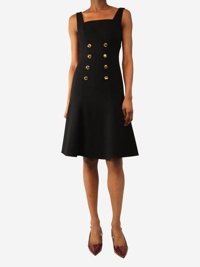 Black sleeveless military dress - size UK 6 Dresses Dolce & Gabbana 