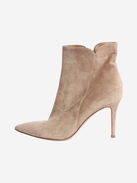 Beige suede ankle boots - size EU 39 product image