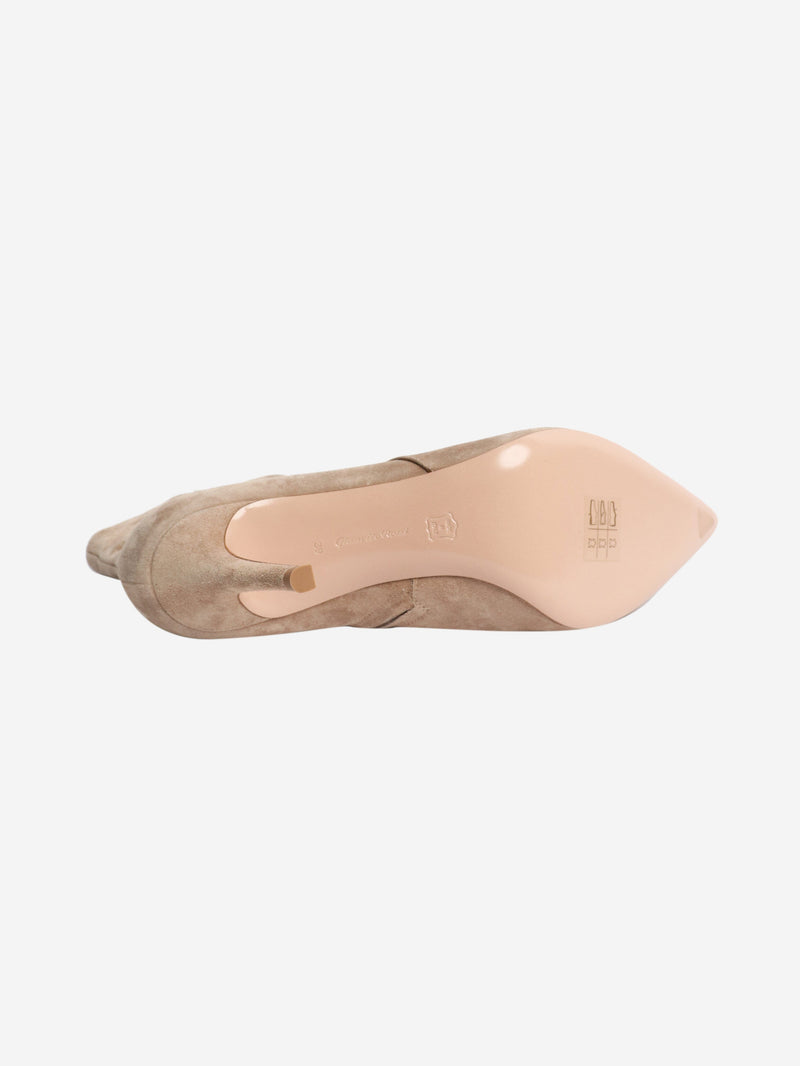 Beige suede ankle boots - size EU 39 Boots Gianvito Rossi 