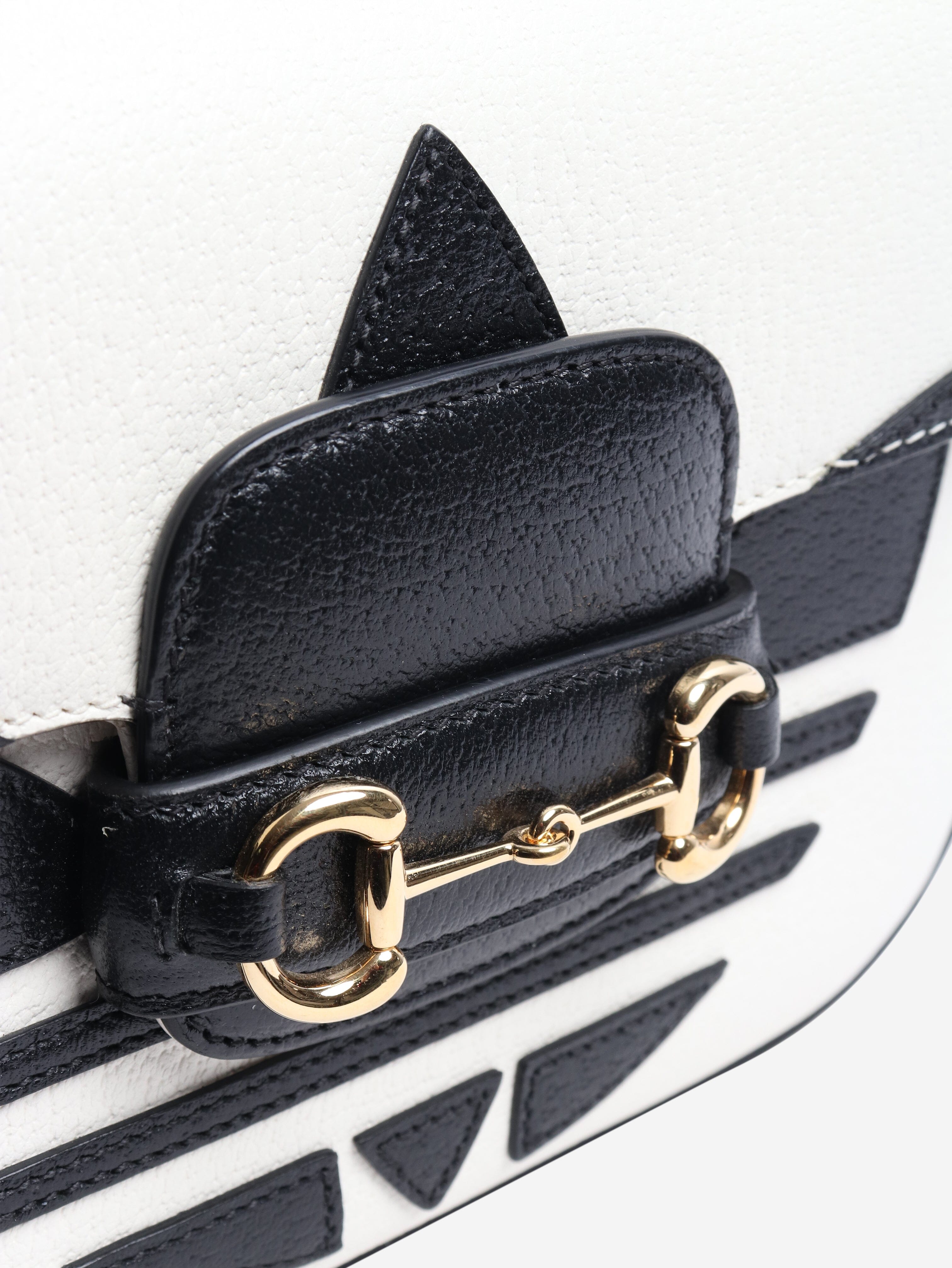 Black and white Horsebit 1955 shoulder bag Shoulder bags Gucci 