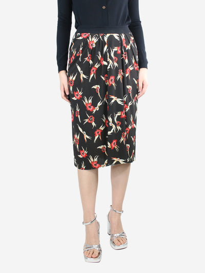 Black floral-printed midi skirt - size UK 8 Skirts Isabel Marant 