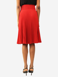 Red pleated midi skirt - size UK 8 Skirts Prada 
