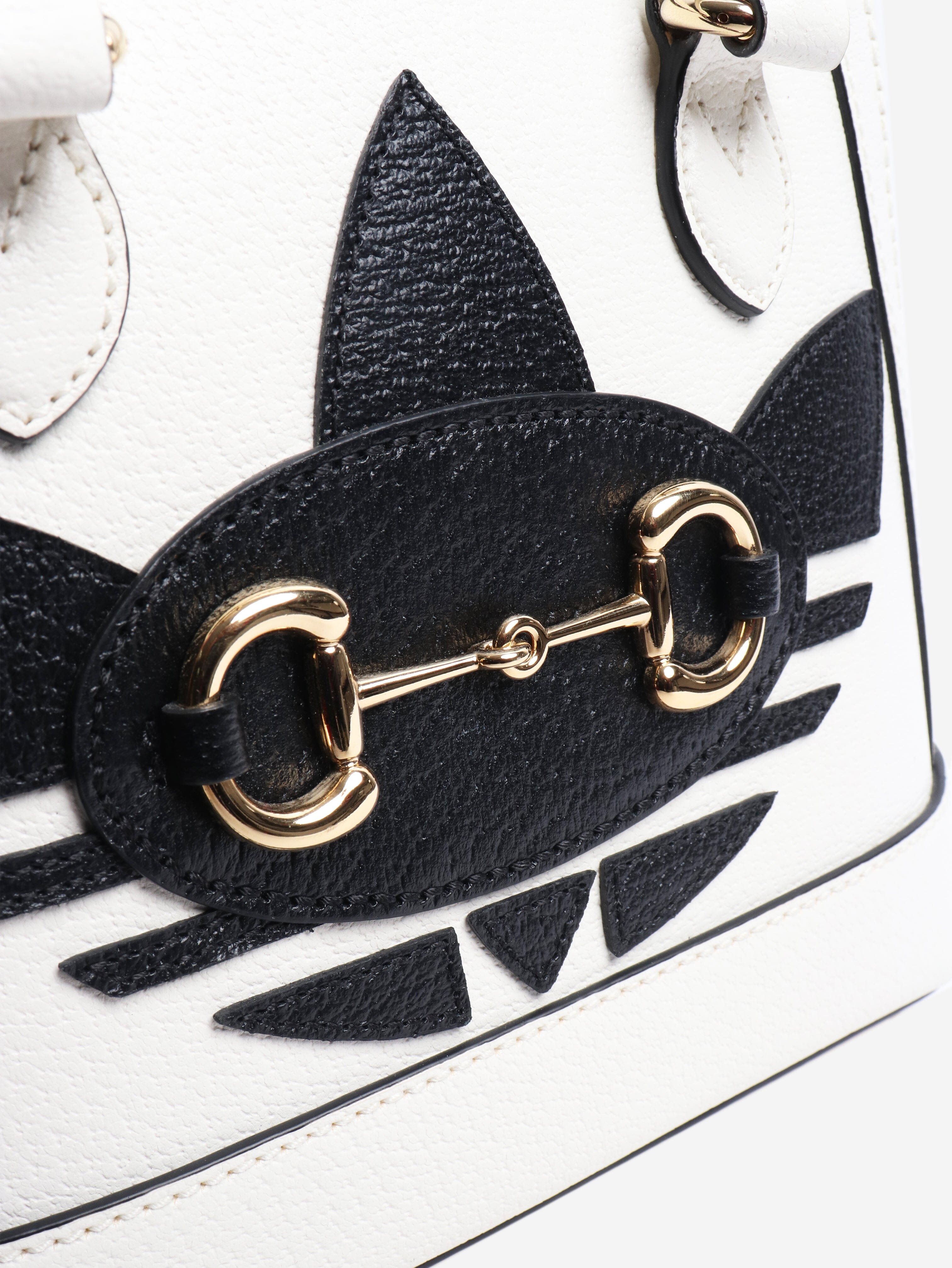Black and white Horsebit 1955 top handle bag Top Handle Bags Gucci 