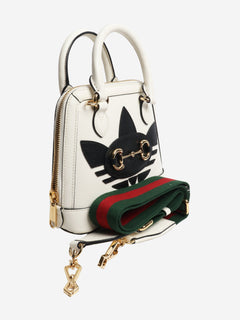Black and white Horsebit 1955 top handle bag Top Handle Bags Gucci 