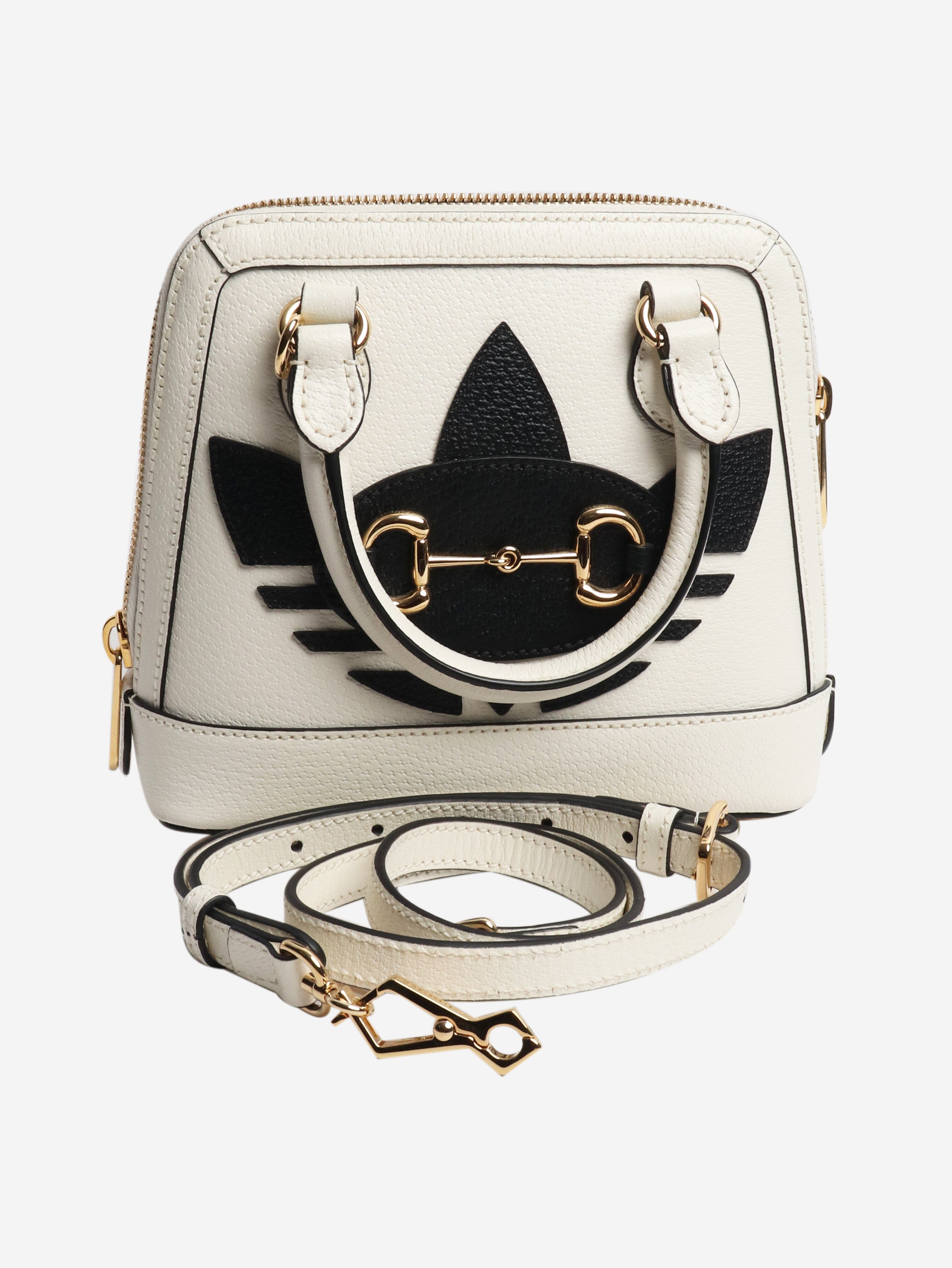 Black and white Horsebit 1955 top handle bag Top Handle Bags Gucci 
