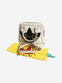 Black and white Horsebit 1955 top handle bag Top Handle Bags Gucci 