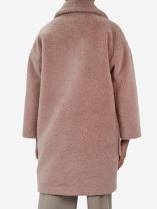 Weekend Max Mara Pink teddy coat - size UK 4