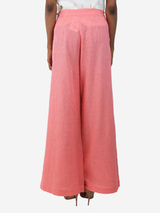 Marysia Pink mesh wide-leg trousers - size S