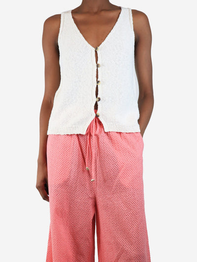 White button down knit vest - size XS Knitwear ME+EM 