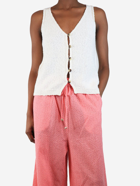 White button down knit vest - size XS product image