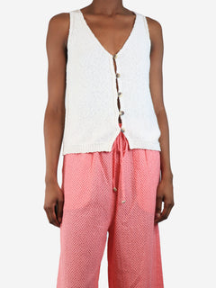 White button down knit vest - size XS Knitwear ME+EM 