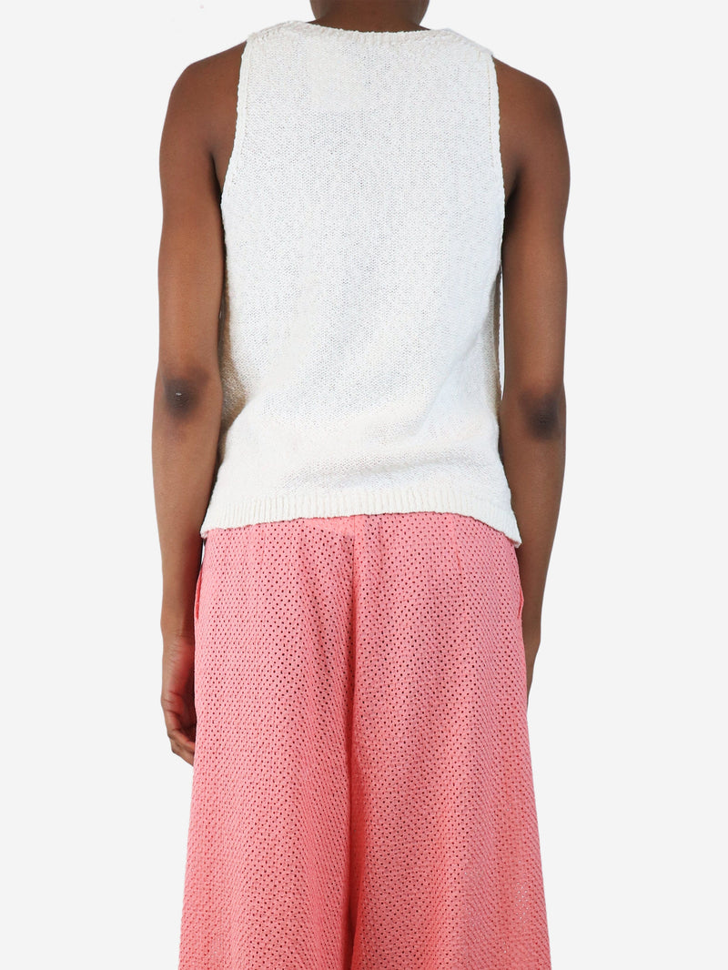 White button down knit vest - size XS Knitwear ME+EM 