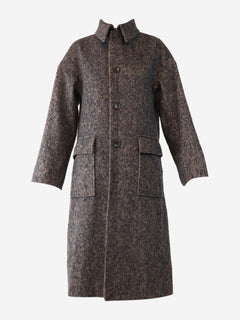 Navy Herringbone coat - size UK 4 Coats & Jackets Connolly 