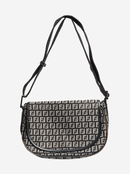 Black and grey Zucchino canvas shoulder bag alternate image