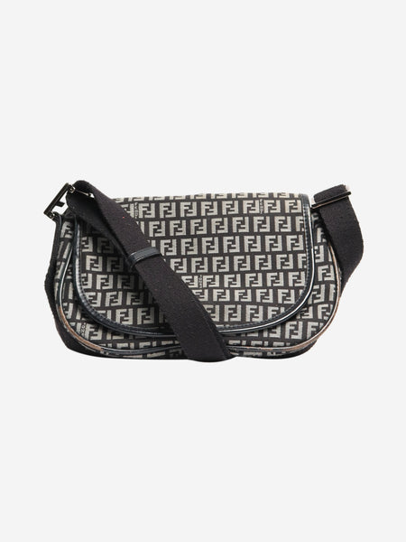 Black and grey Zucchino canvas shoulder bag product image